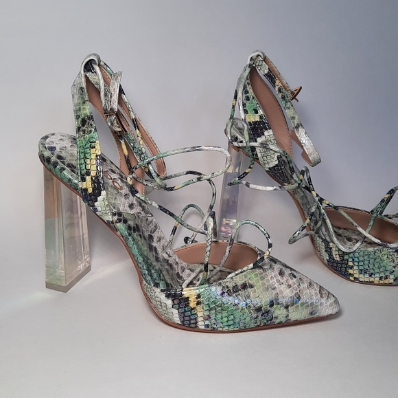 Aldo Strappy Heeled Shoes - Blocked Heels - Picture 6 of 9